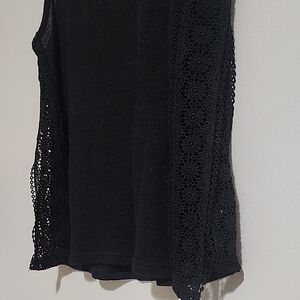 H&M Black Lace Detail Tank Top
